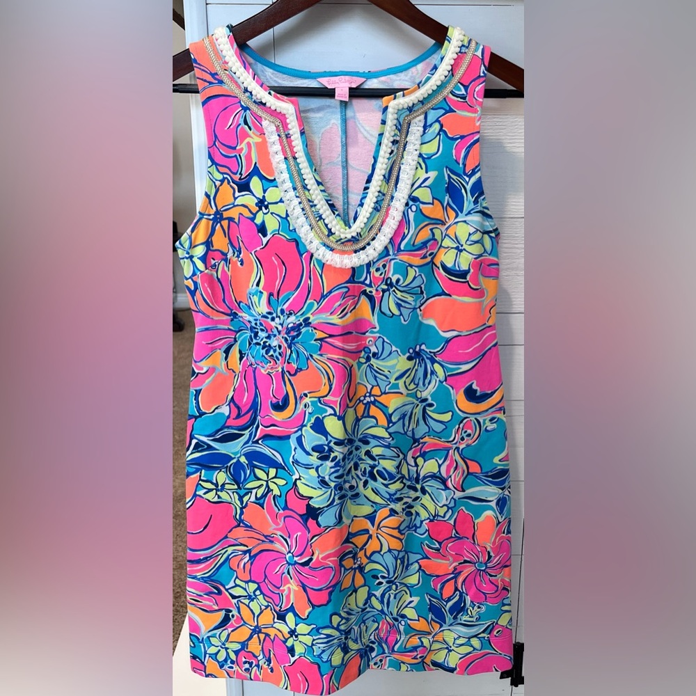 Lilly Pulitzer Harper Bright Shift Dress Size Small Like New. 1230